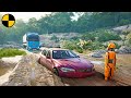 Cars vs deep mud road  beamngdrive