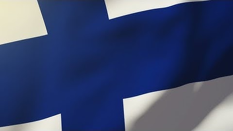 4K Finland flag waving in the wind. Looping sun rises style. Animation loop Stock video