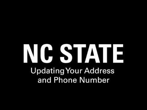 Updating Addresses & Phone Numbers