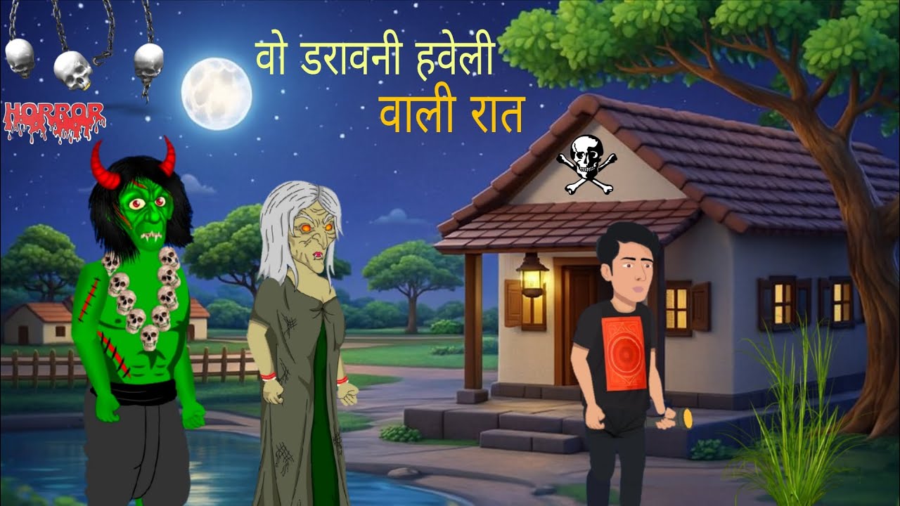 वो डरावनी हवेली वाली रात | Hindi Horror Story | Haunted Night | Ritik Toons Horror
