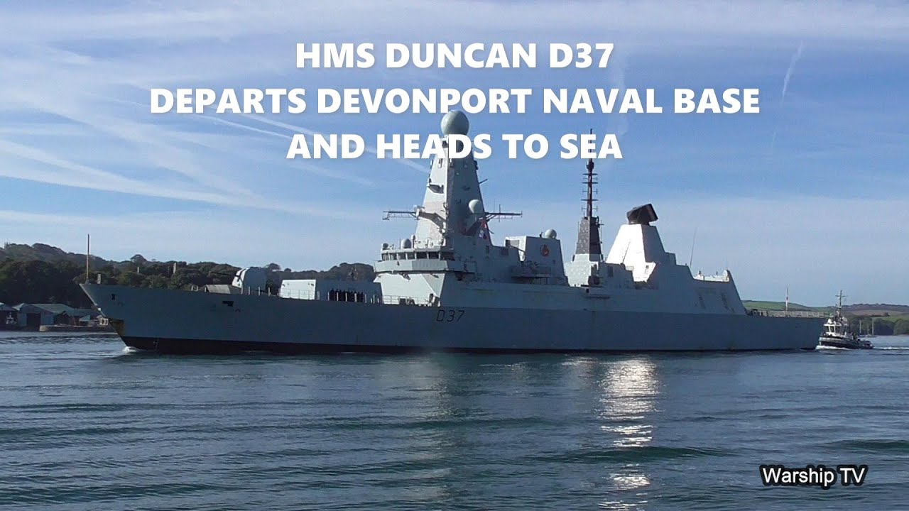 HMS DUNCAN D37 DEPARTS DEVONPORT NAVAL BASE HEADING BASE TO SEA - 29th September 2025 (Re-Edit)