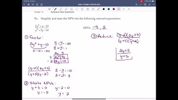 MATH 20-1 | CH6 LESSON 1: RATIONAL EXPRESSIONS