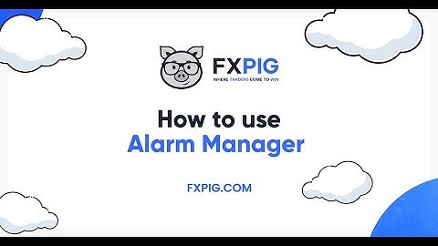 How to use Alarm Manager by FXPIG