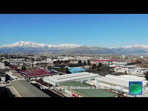 SDI Warehouse in Avezzano, Italy - Aerial view above