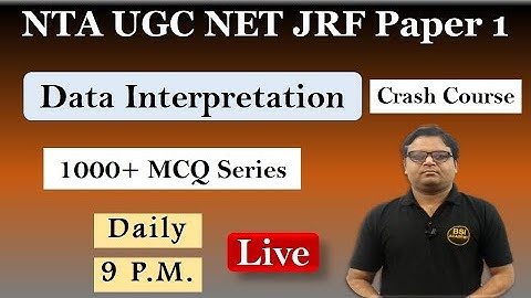 Data Interpretation Crash Course: NTA UGC NET 2021 Paper 1 | DI Revision | DI Complete Overview