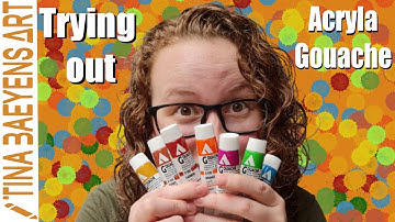 Oerang oetang GOUACHE STORYTIME | Trying out acrylic gouache for the 1st time | TinaBaeyensArt