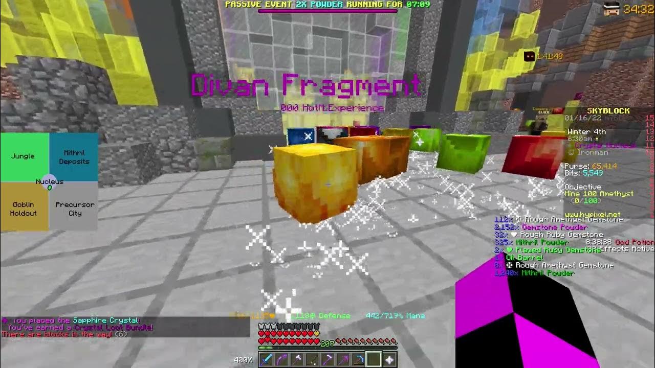 Crystal Nucleus Run (Hypixel Skyblock Ironman 3) YouTube
