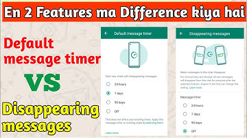 Whatsapp Default Message Timer Vs Whatsapp Disappearing Messages 🤔 || WhatsApp Tricks 2023