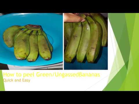 How To Peel Green Ungassed Bananas Youtube