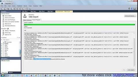 how to import and export database using mysql workbench 6.0