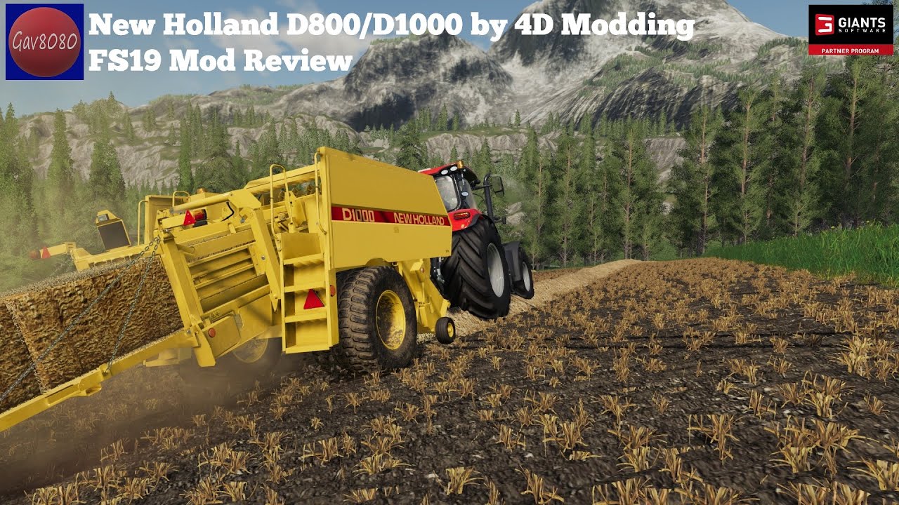 New Holland D800/D1000 by 4D Modding - Farming Simulator 19 Mod review
