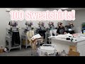 WORK WITH ME ON 100 SWEATSHIRTS! Making Embroidered Sweatshirts for Etsy Orders