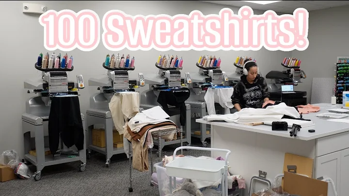 WORK WITH ME ON 100 SWEATSHIRTS! Making Embroidere...