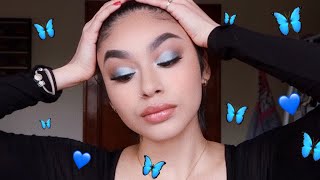 SOFT BLUE CUT CREASE + FULL GLAM MAKEUP | JAMES CHARLES X MORPHE PALETTE