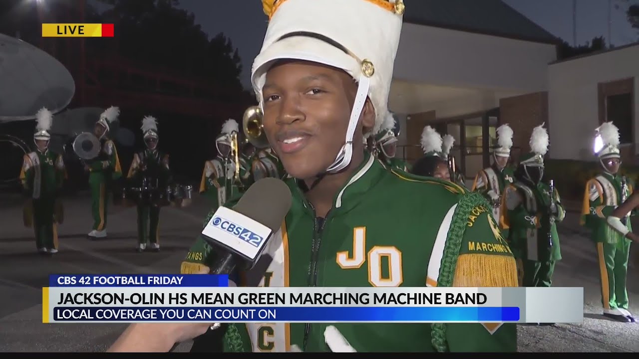 JacksonOlin High School Mean Green Marching Machine Band joins CBS 42