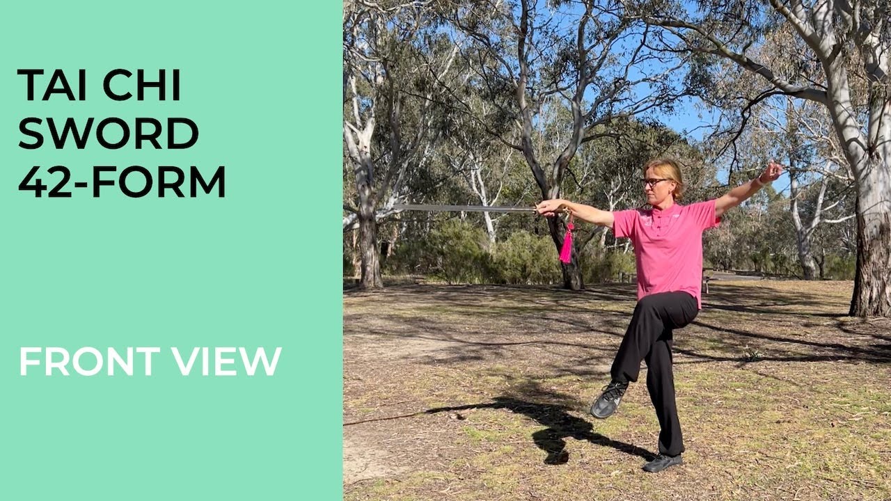 Tai Chi Sword 42 Form Front View - YouTube