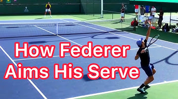 How Roger Federer Aims His Serve (Detailed Tennis Serve Analysis)