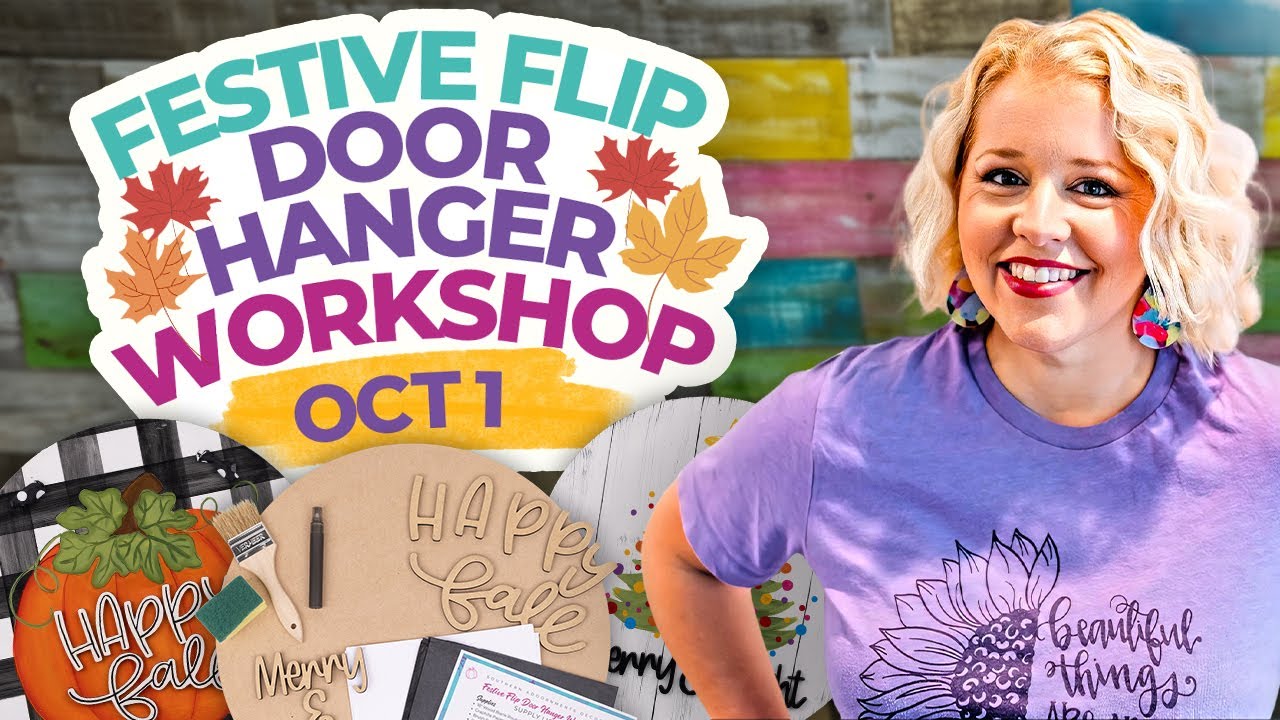 Want to Learn How to Paint an Easy Fall & Winter Door Hanger?