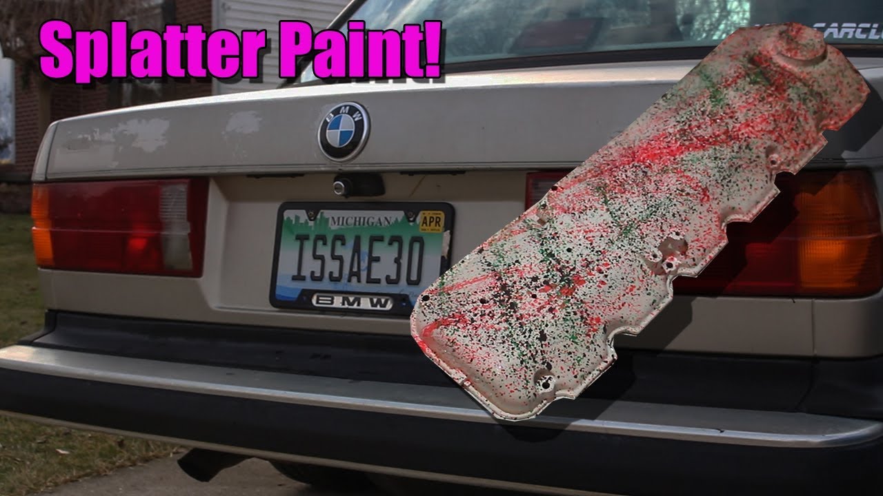 E30 Build Episode 3 Splatter Paint Valve Cover YouTube