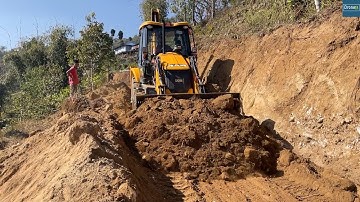 Widening Mountain Road-Part 1-for Hilly Villagers with JCB Backhoe