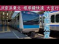 【4K前面展望】JR京浜東北・根岸線 快速(大船～大宮) E233系1000番台