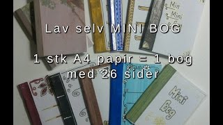 DIY Mini Bog med sider af 1 A4 ark, Lav lille mini bog -