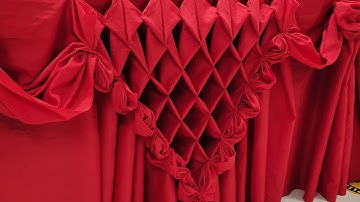 DIAMOND DESIGN WITH ROSE PLEATS DESIGN TABLE SKIRTING TUTORIAL