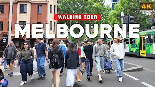 Melbourne, AUSTRALIA - Saturday Walk from Yarra River to Queen Victoria Market 4K Walking Tour