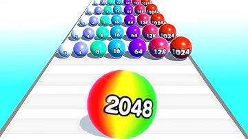 Ball Run 2048 - MAX LEVELS!! All Levels Gameplay Walkthrough Satisfying ASMR Math Games