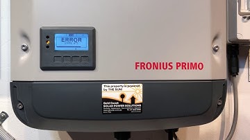 Fronius Galvo, Primo, Symo STATE 475 Error Message