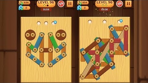 Screw Puzzle: Wood Nut & Bolt - Level 96