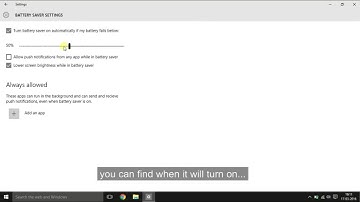 turn on or turn off battery saver in windows 10 to Maximize battery savings [Tutorial]