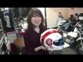 山形県酒田市バイク屋 鈴木モータース 女性隼乗り オーダーヘルメット