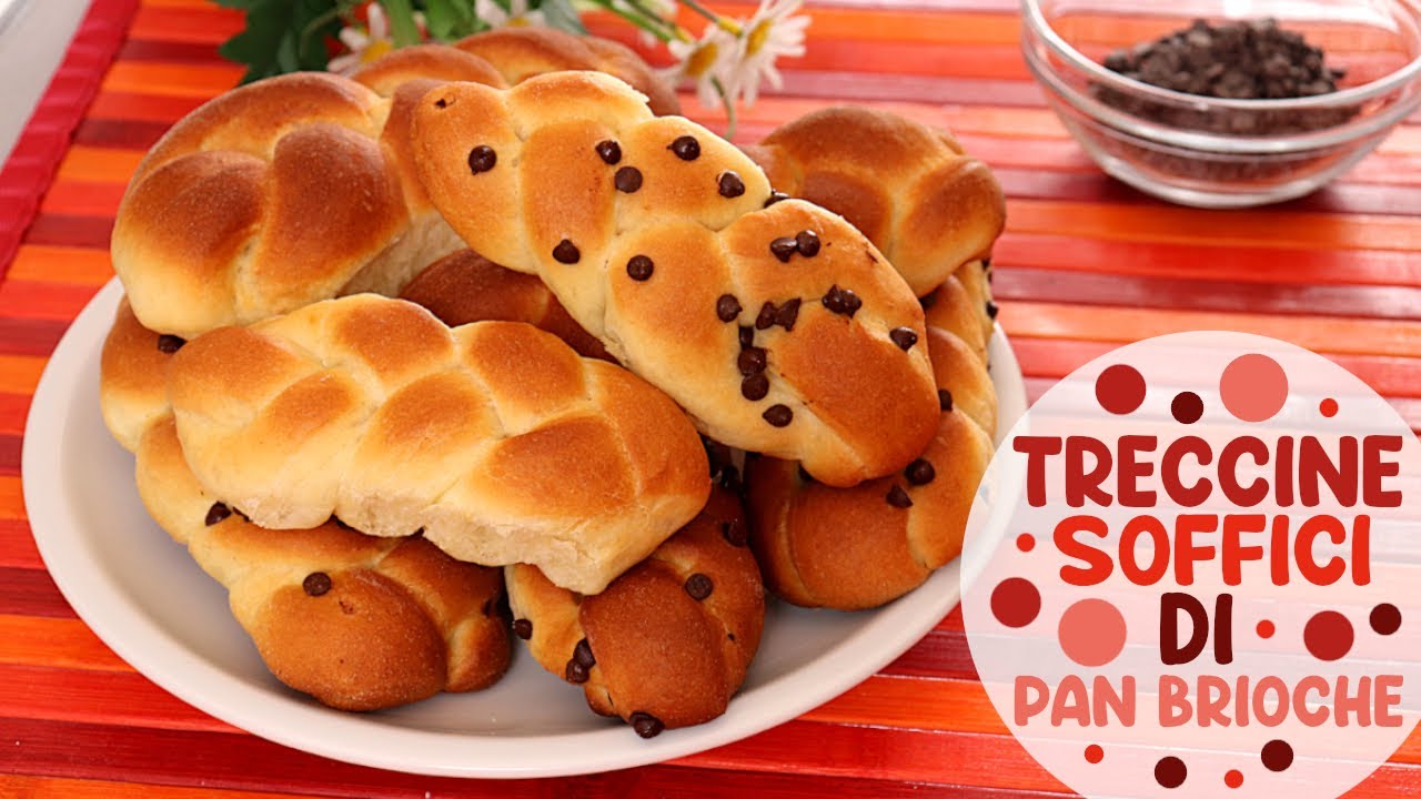 TRECCINE SOFFICI DI PAN BRIOCHE ricetta facile IMPASTO BRIOCHES senza burro