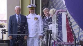 The christening of the Indiana, the Navy's newest submarine