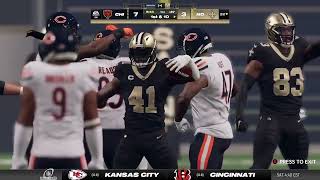 2025 NFL WildCard. 6 Chicago Bears vs 3 New Orleans Saints. Caleb Williams playoff debut