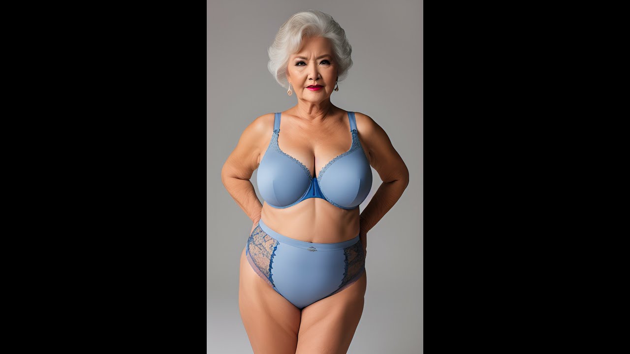 Alluring Older Ladies over 60 in Bras and High Waisted Underwear photo photo