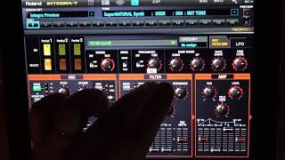 ROLAND INTEGRA 7 iPad Editor Creating Juno 106 PWM Analog Pad