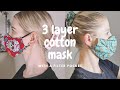 DIY Easy fitted cotton mask with filter pocket (Step by Step tutorial) #facemasktutorial