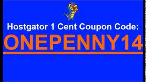OFFICIAL Hostgator 1 Cent Coupon - ONEPENNY14