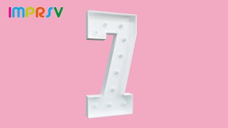 4FT Light Up Number 7 User Guide (Jersey Font)