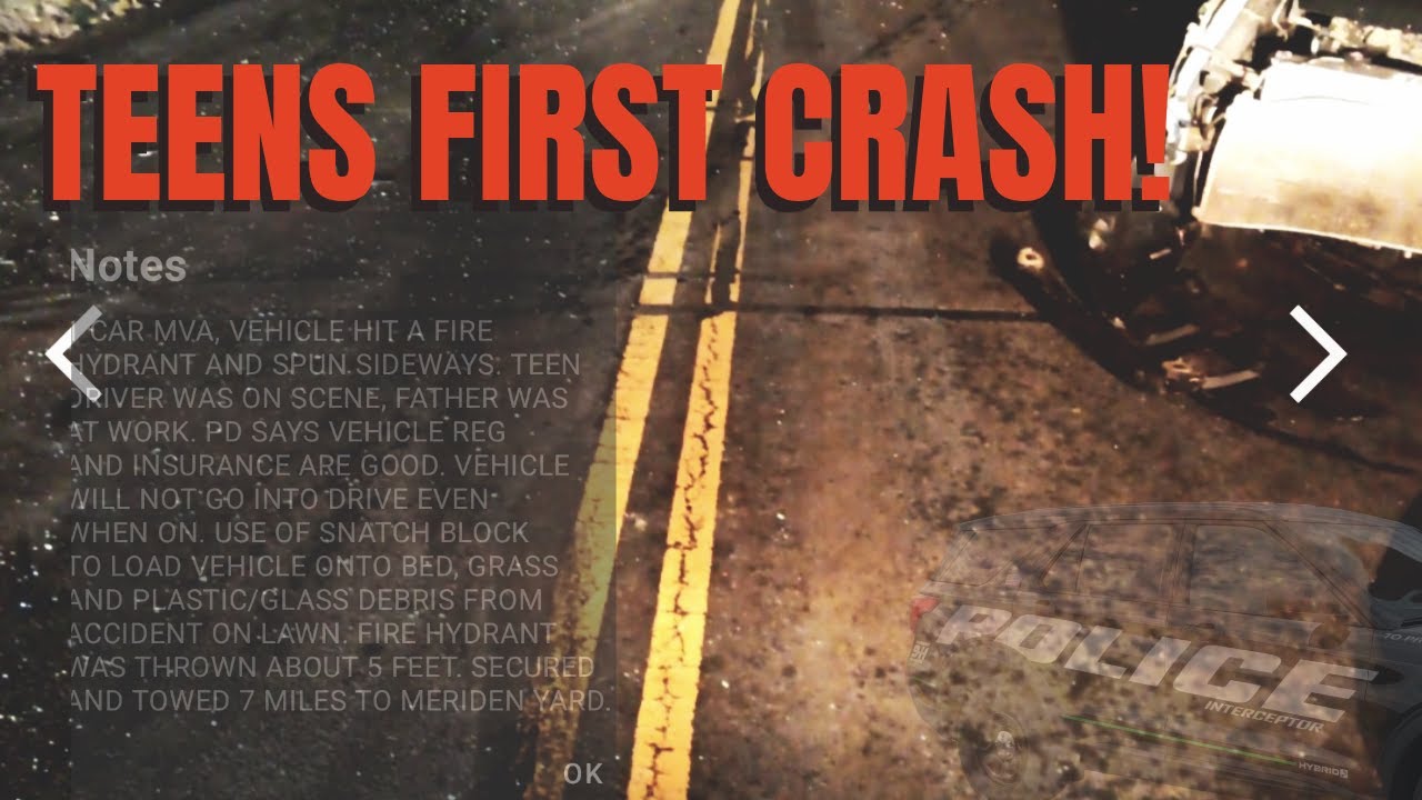 TEENS FIRST CRASH INTO A FIRE HYDRANT TOTALED CAR OUT! - YouTube