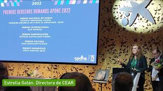 CEAR recibe el Premio Nacional de Derechos Humanos