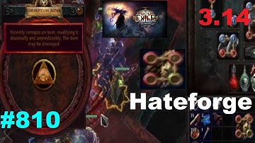 [Path of Exile] Double Corrupting a HATEFORGE glove - 810