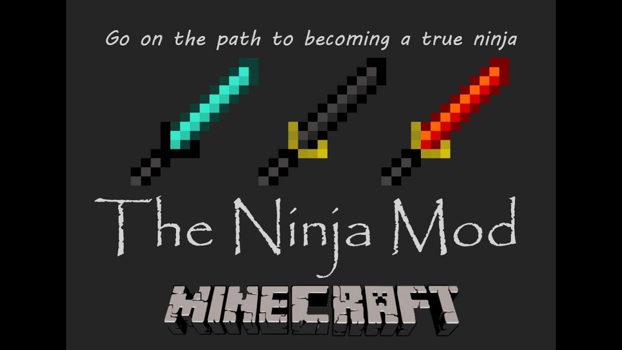 Мод на ниндзя 2. Мод на ниндзя. Мод оружие ниндзя. Minecraft Ninja Mod. Ниндзя оружие майнкрафт.