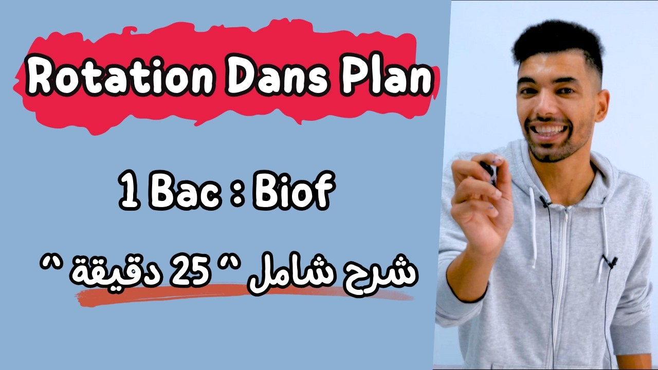 La rotation dans le plan | 1 ère Bac Résumé complet | ملخص شامل الدوران في المستوى -- أولى باك علمي
