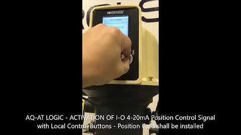 AQ AT LOGIC On Off ACTIVATION OF CONTROL POSITION SIGNAL 4 20mA - BERNARD CONTROLS