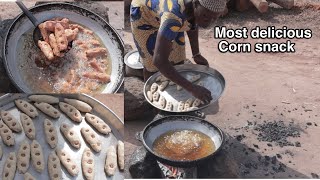 how to make the most yearning Corn Snack|| BANFO BISI \ AWIESU || cornmeal doughnut | West Africa screenshot 1