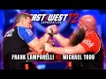 Michael todd vs frank lamparelli  east vs west12 right arm heavyweight match