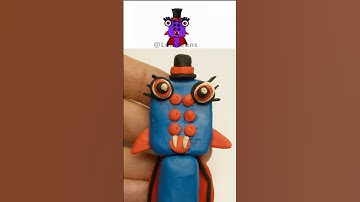 I made Sprunki OC Six (from NumberBlocks) Phase 2 #incredibox #sprunki #clay   @lulatoons